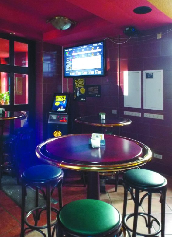 Sportwettterminal in einer Gaststätte