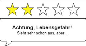 Beispiel für eine kritische/warnende Produktbewertung